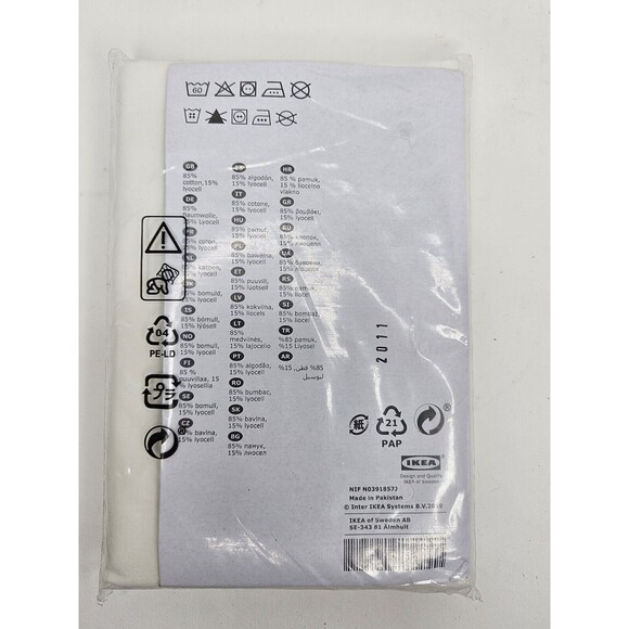 New Ikea Ullvide Queen Size Pillowcase Size 20 X 32" White 303.427.47 - Picture 4 of 4